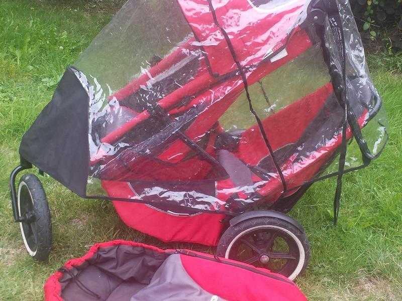 Phil amp Ted buggy double single cocoon newborn baby pram phil and teds red rain cover sport stroller