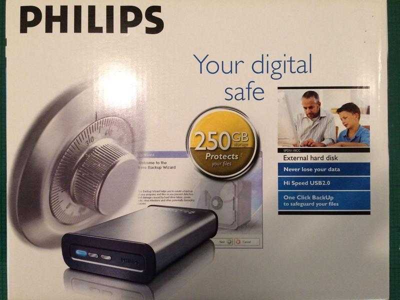 Philips 250 GB backup Drive For PC or Laptop