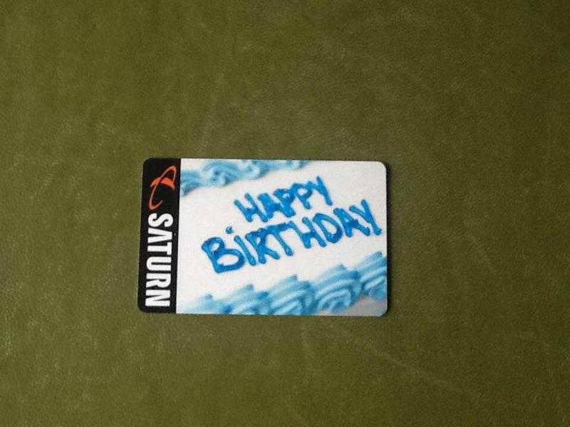 Phonecard Saturn happy birthday