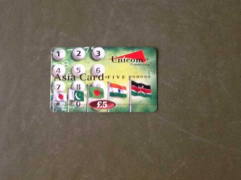 Phonecard Unicom Asia 5