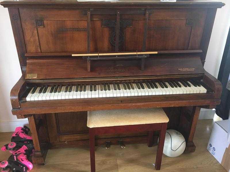 Piano and stool free to collector