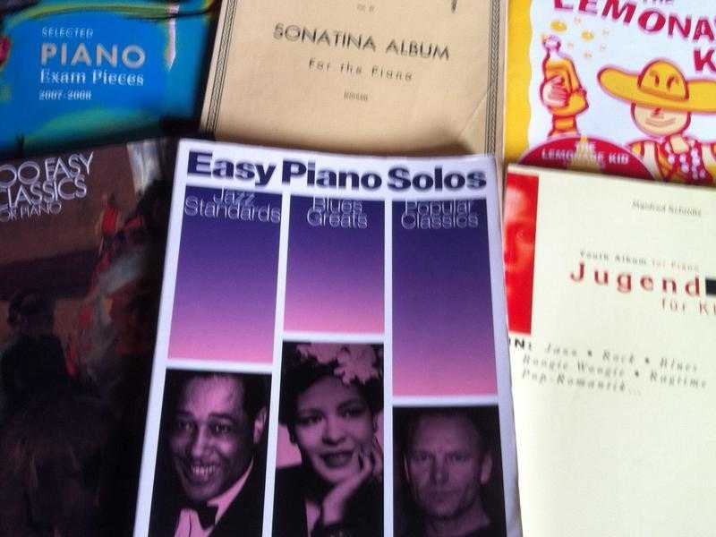 Piano music books  6 assorted books for the piano