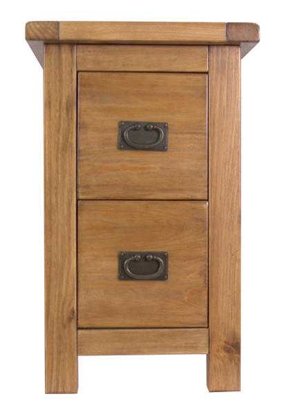 Pine 2 Drawer Petite Bedside Lacquer Finish