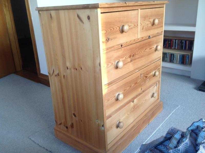 Pine 5 drawer chest