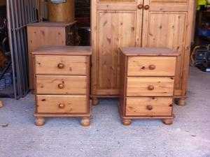 Pine bedside cabinet