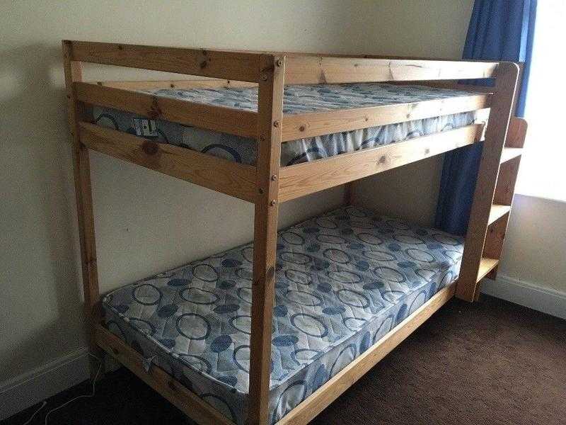 pine bunk beds