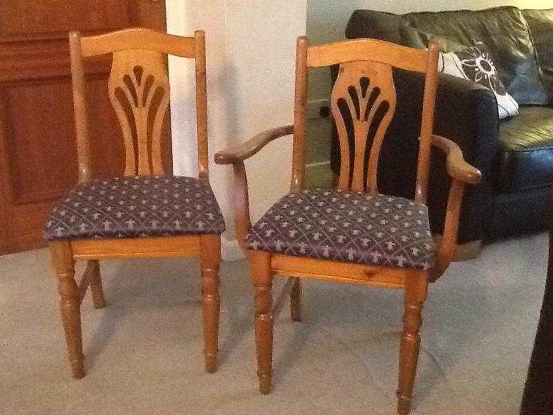 Pine dining chairs