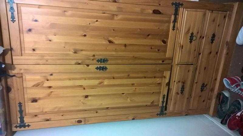 Pine double wardrobe for sale 40