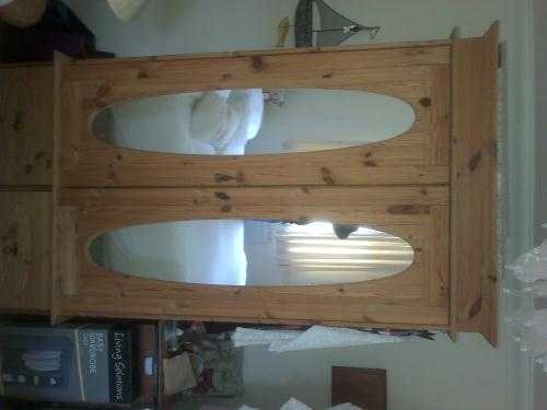 Pine double wardrobe for sale