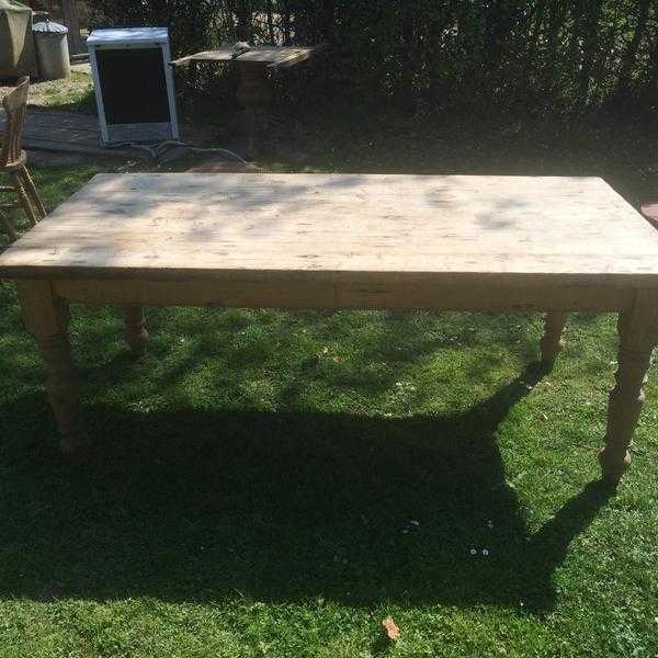 Pine farmhouse kitchen table