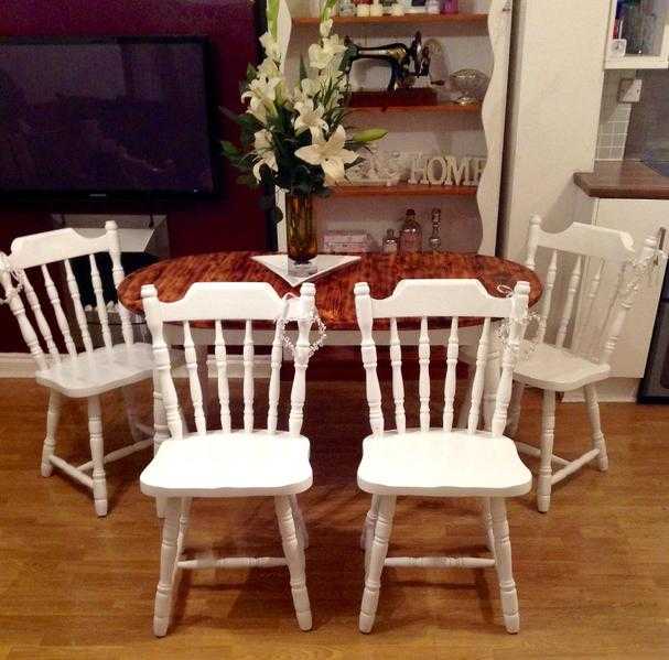 Pine farmhouse table and chairs