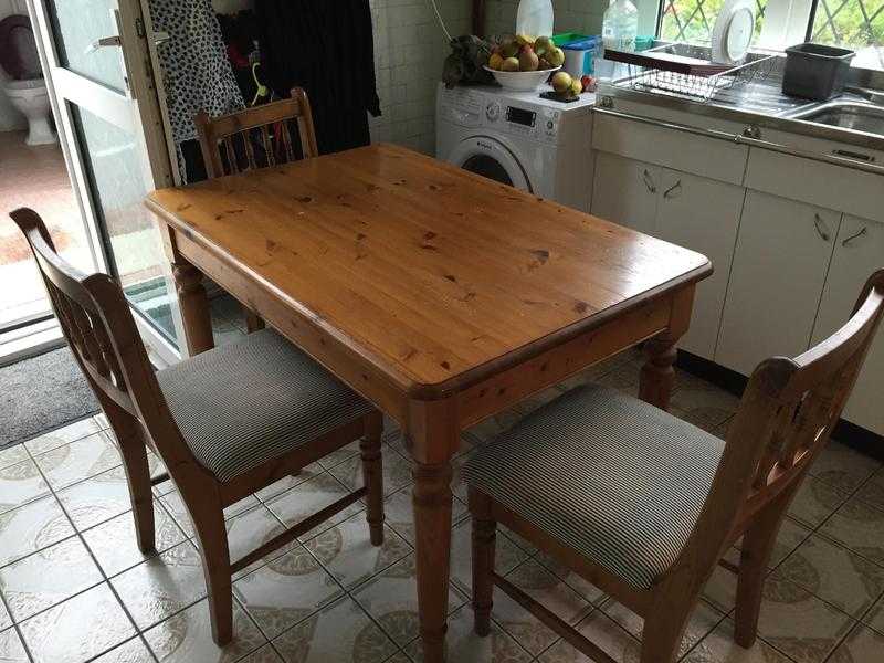 Pine kitchen table and chairs for sale