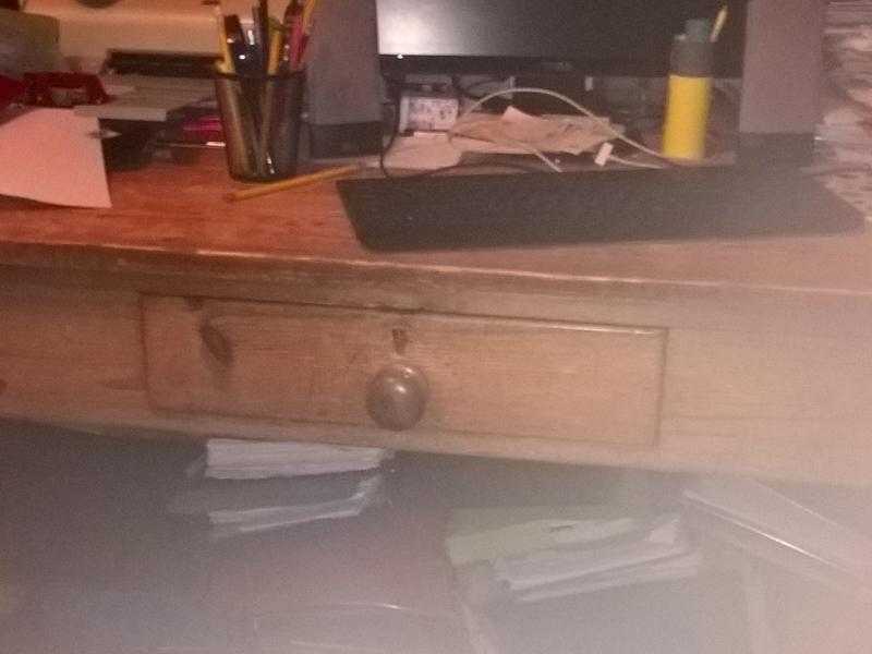 Pine school desk for sale, excellent condition