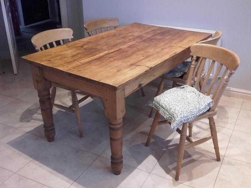 Pine table and chairs