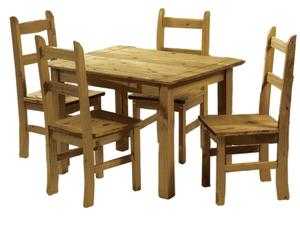 Pine Tables each with 4 chairs