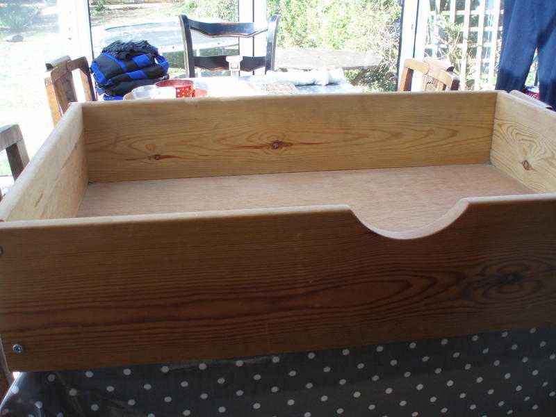 pine under bed storage