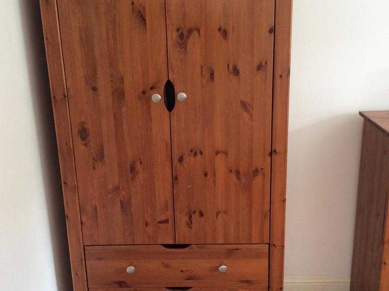 Pine Wardrobe and drawer set