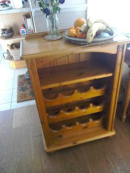 Pine wine rack