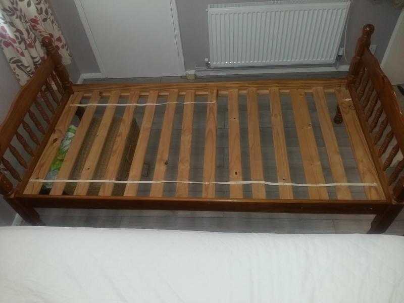 Pine Wood Single Bed Frame