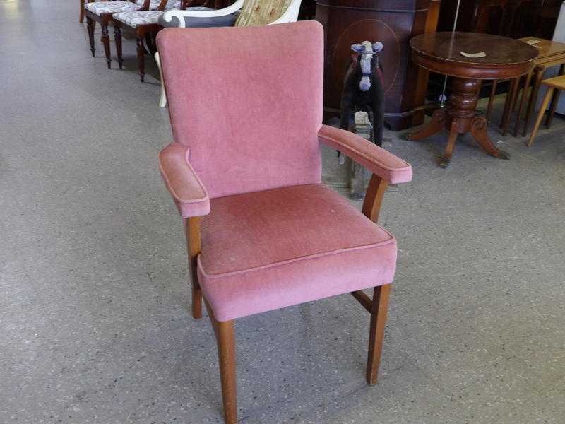 Pink Arm Chair For Reupholstery Project - Local Delivery Service Available