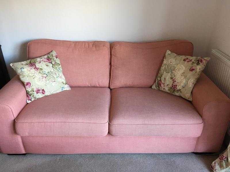 Pink DFS sofa