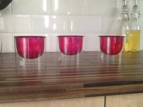 Pink Partylite candle holders