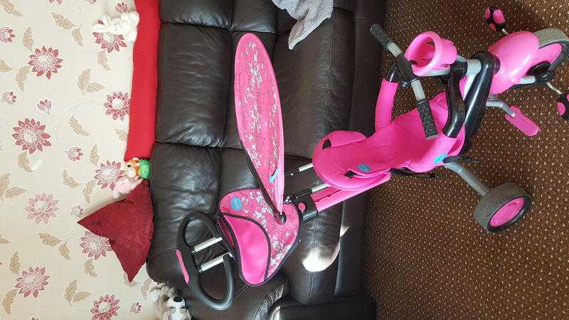 Pink push bike