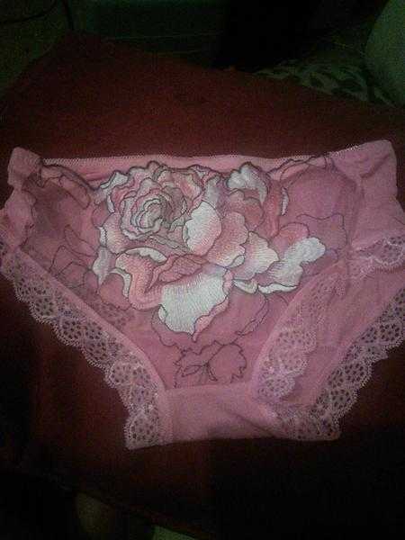 Pink Rose Patterned Panties (new, some defects)