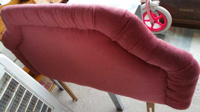 pink velour headboard