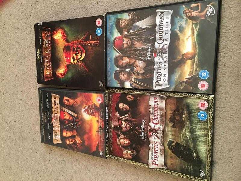 pirates of the caribbean 1-4 dvd