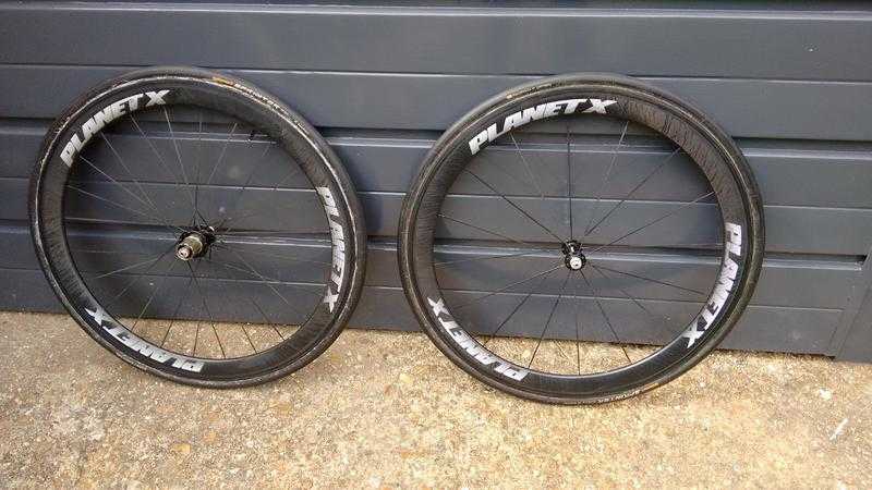 Planet X Pro Carbon 50mm Tubular Wheelset Shimano 10 Speed