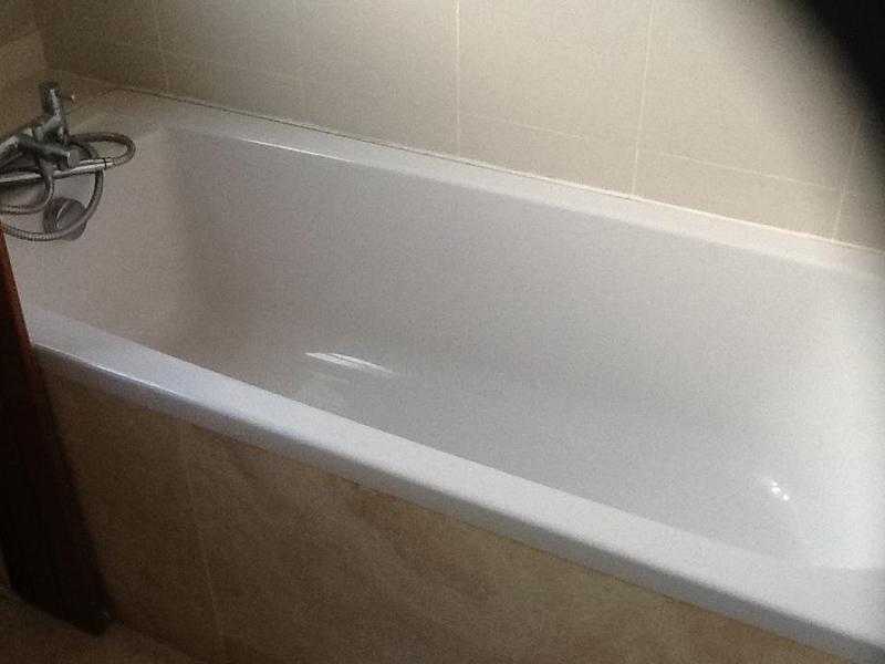 Plastic bath and taps