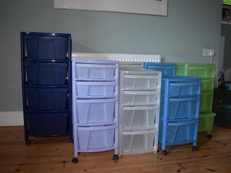 Plastic storage trolleys