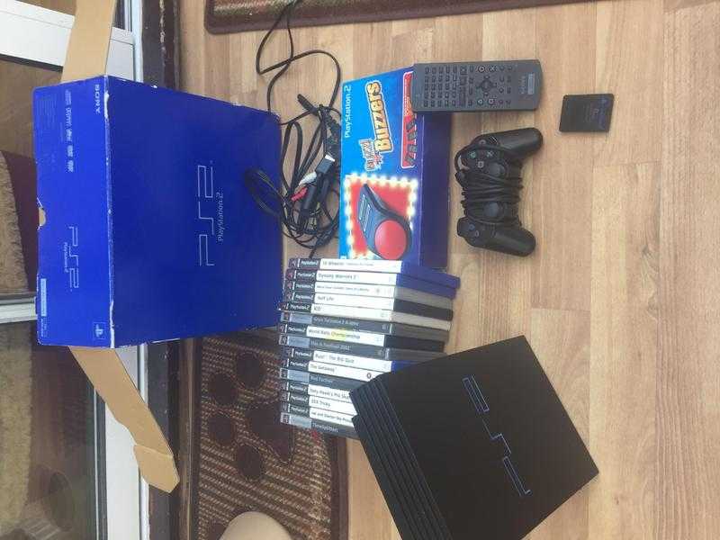 PlayStation 2 boxed with 15 games