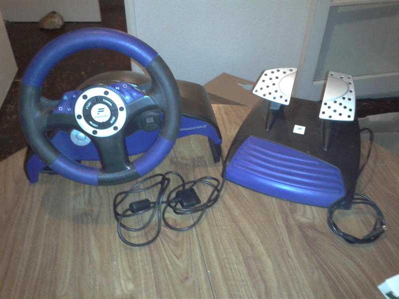 Playstation 2 steering wheel.