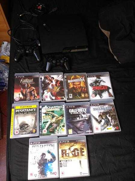 Playstation 3  10 games in excellent condition with 2 controllers etc