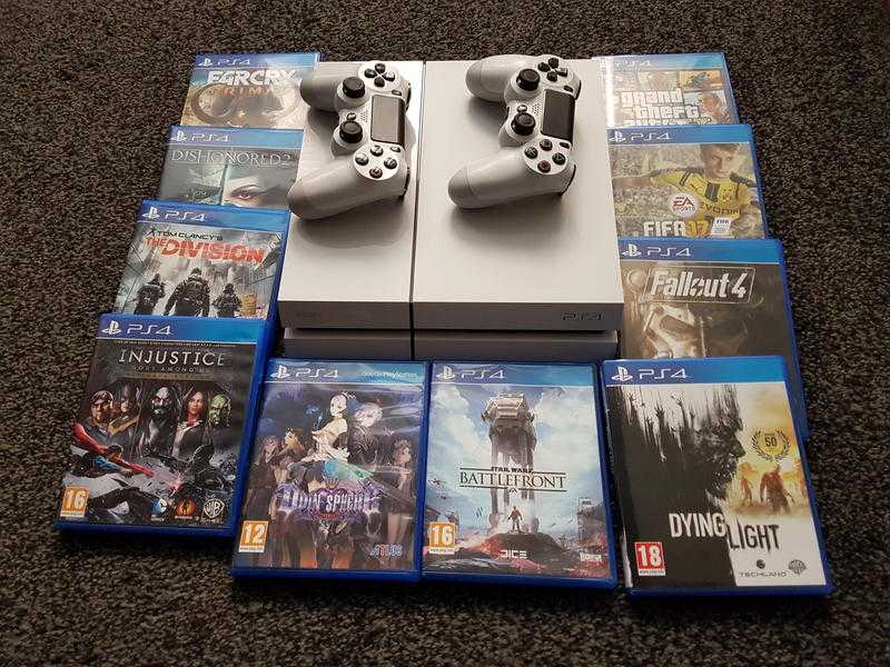 PlayStation 4 2TB HDD with 2 Controllers and 10 Games