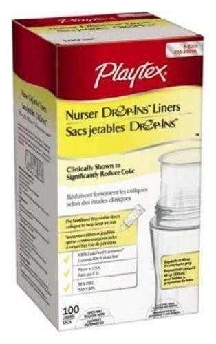 Playtex nurser and drop-ins, baby bottles and dropin liners.