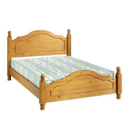 Please read full descrition- DOUBLE BED (Old, quality) Pine Ornate detail headboard and feet