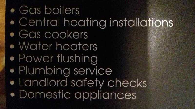 Plumbing, heating (gas safe) services - Swansea area