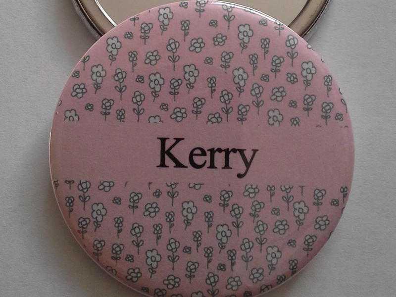 Pocket MirrorsFridge MagnetKeyring 55mm Personalise with a quotNamequot Ideal Party Bag GiftsHandbags