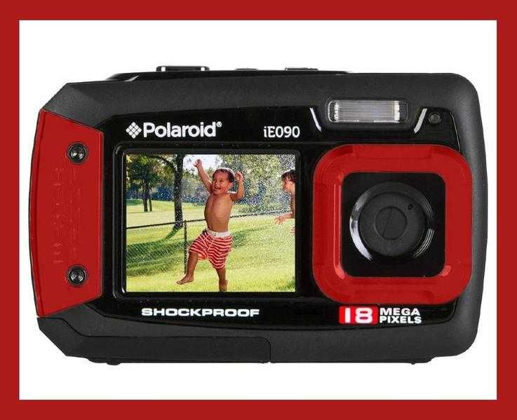 Polaroid IE090-RED Waterproof Digital Camera with 2.7quot LCD (Red)