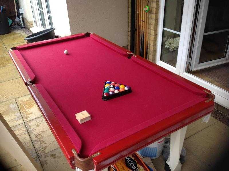 Pool table , slate bed