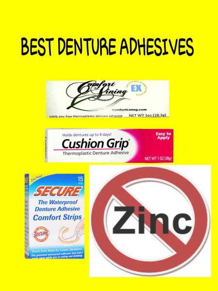 Popular denture adhesives for dentures