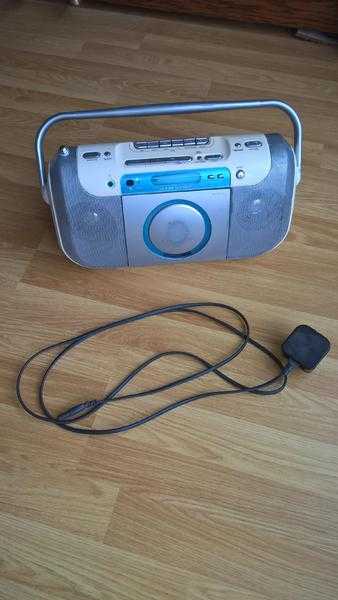 Portable CD, radio, cassette