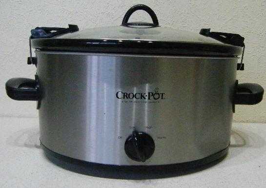 Portable Large Crock-Pot Slow Cooker with clamp-on lid - caravan, motorhome, travel, camping, camper