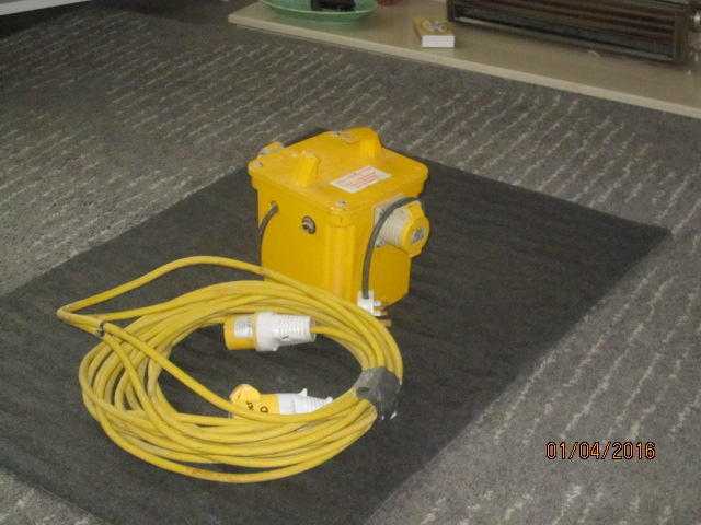 Portable Site Transformer and Extension Lead