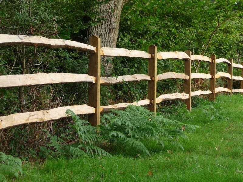 Post and rail fencing