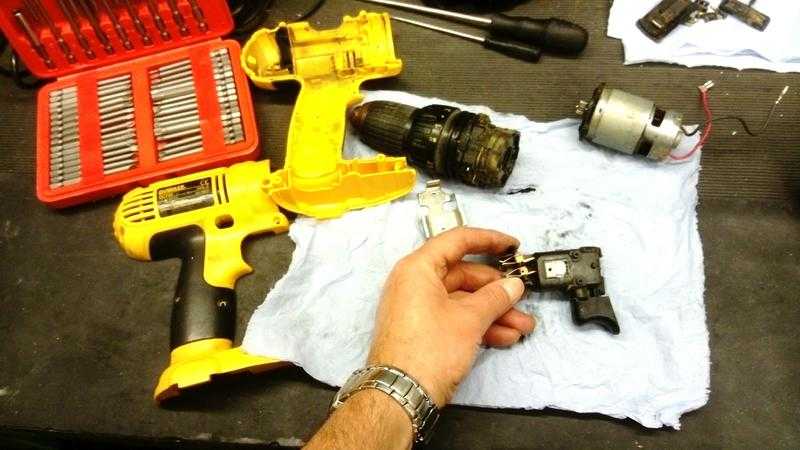 Power Tool Repairs. Drill,  Lawnmower and Vacuum Cleaner Repairs, Service and Parts. Carbon brushes.