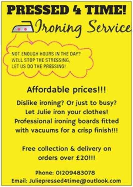 Pressed 4 Time Ironing Services